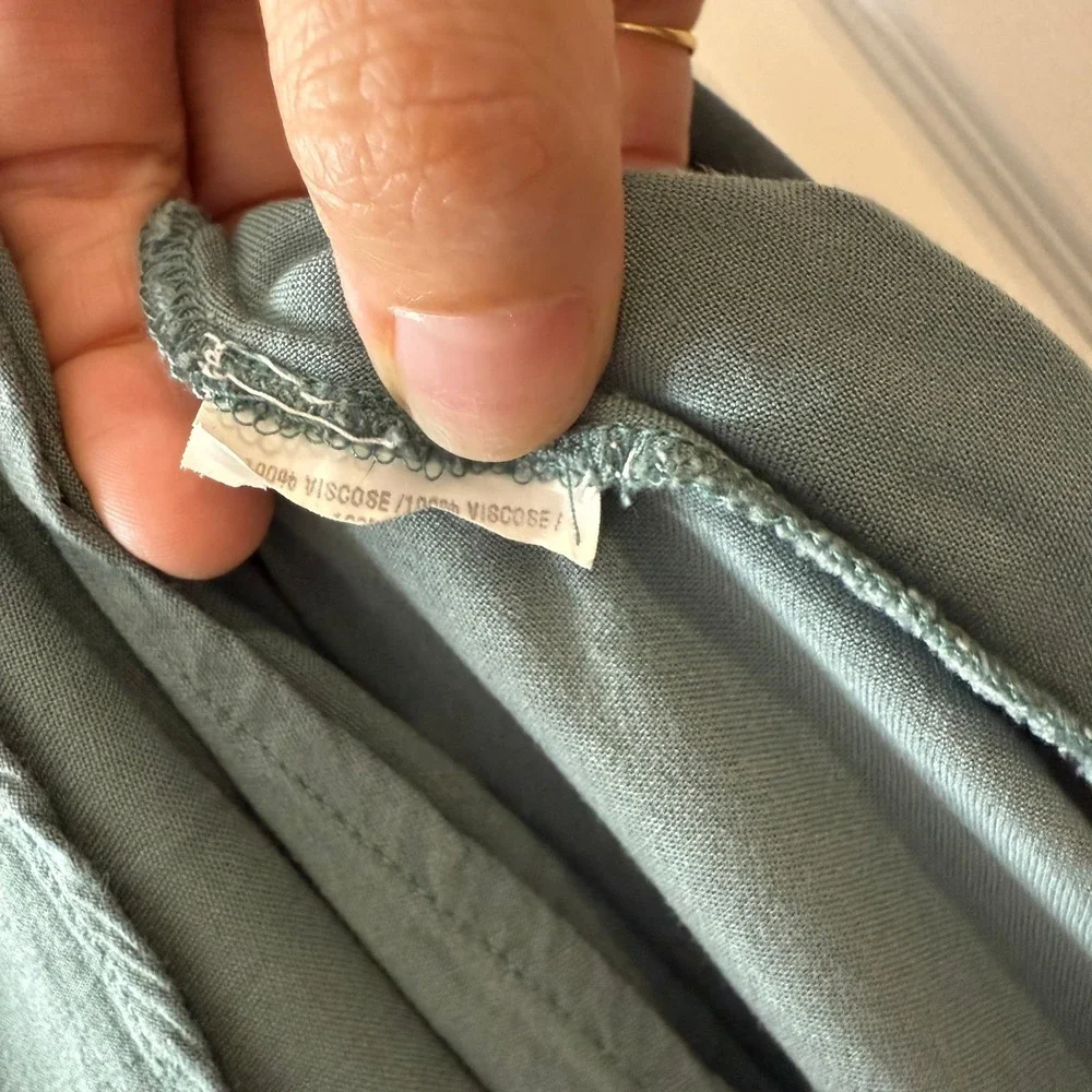 O'Neill Ambrosio Tulip Hem Skirt Women's Small Balsam Green Sage High Low Maxi - Picture 5 of 12